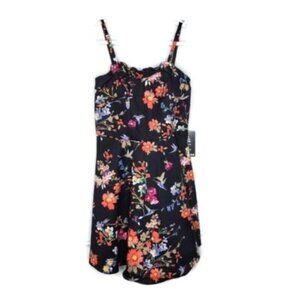 Express Dress Size 2 Floral Hummingbirds Flowers Adjustable Removable Straps New